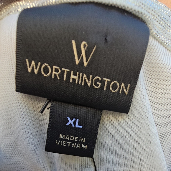 Worthington Shimmering Silver Blouse - Picture 4 of 6